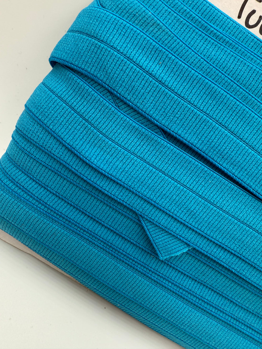 Turkis- Foldeelastik 2 cm bred