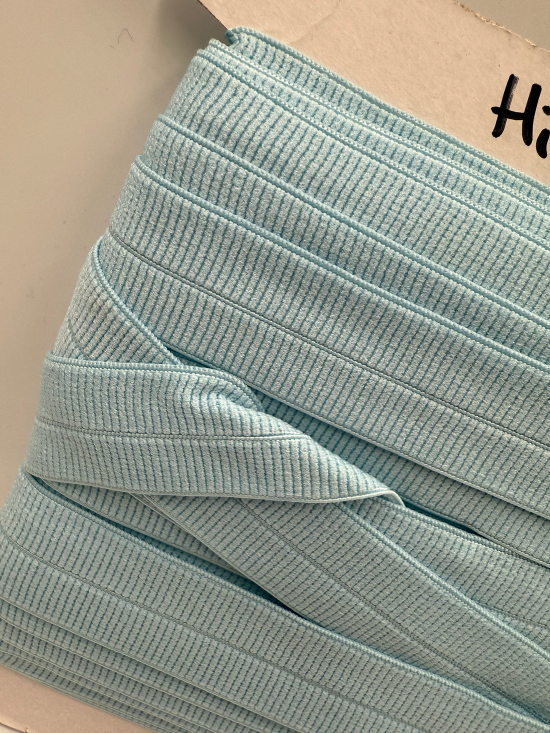 Himmel blå- Foldeelastik 2 cm bred