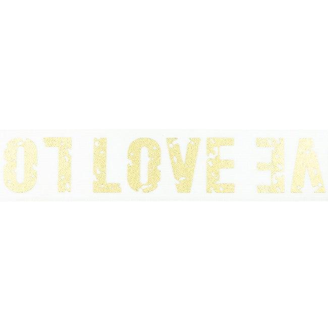 Linnings Elastik "Love" Hvid 40 MM