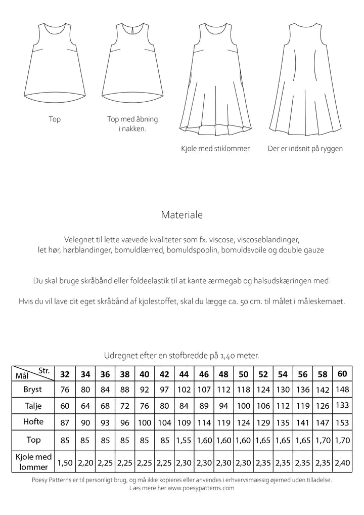 A-facon top & kjole 1045