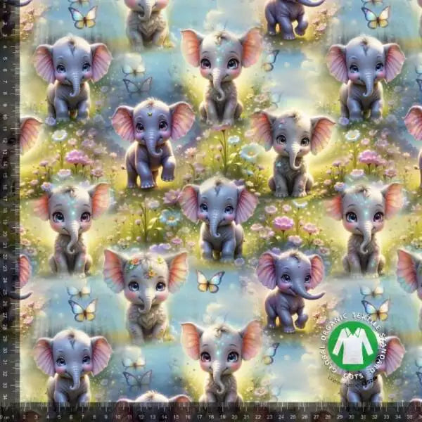 Søde elefanter - bomulds Jersey