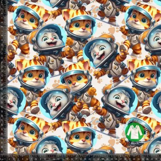 Astronaut katte - Bomuldsjersey