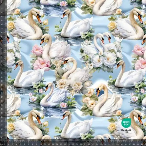 Smukke svaner - bomulds Jersey