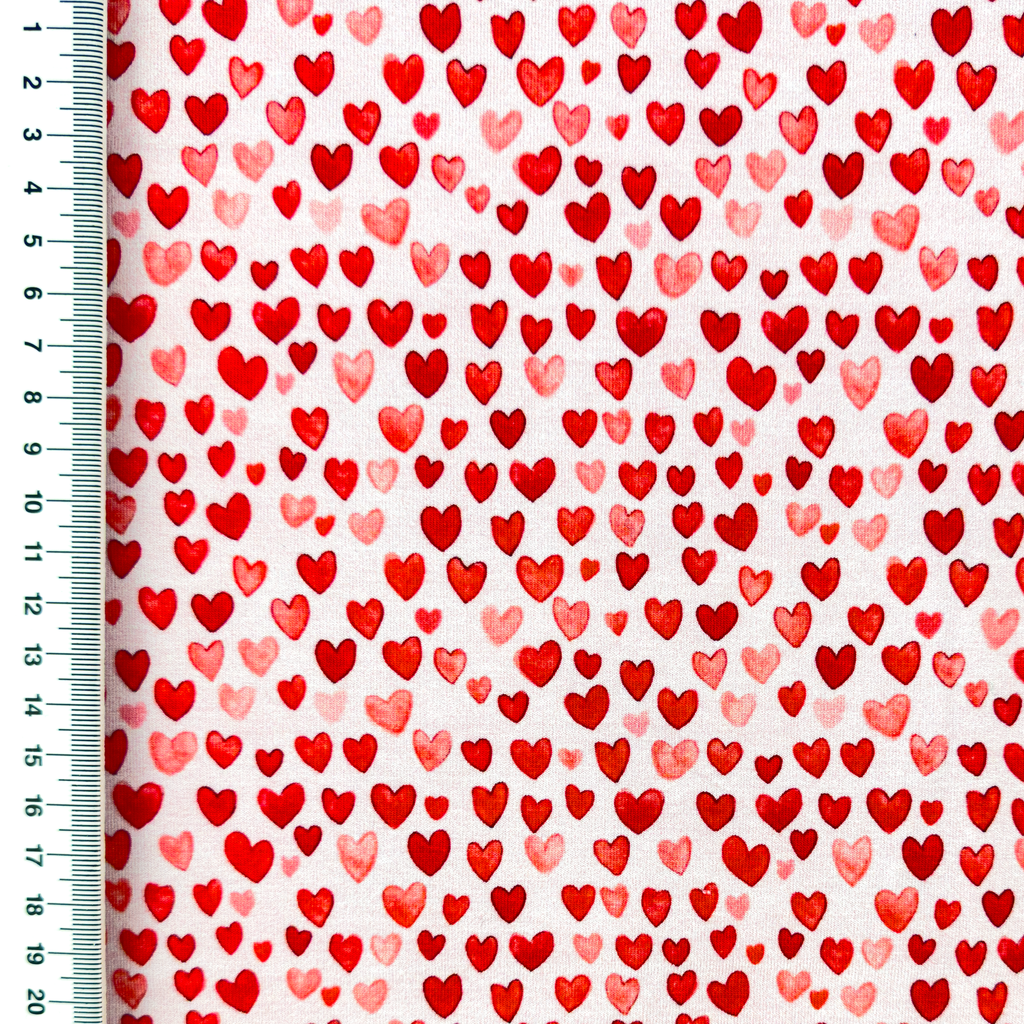 Hjerter - Bomuldsjersey