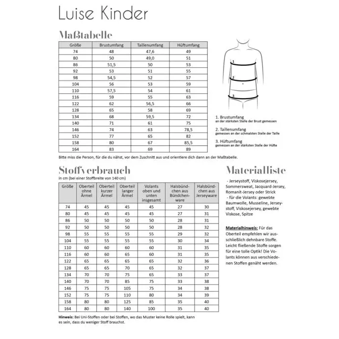 Luise kjole, 74 - 164 - BØRN - Fadenkäfer - Stofsaksen