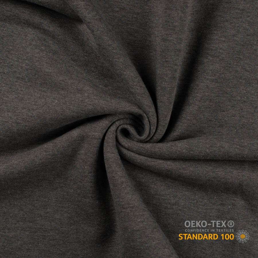 Mellem grå meleret French Terry - Stofsaksen