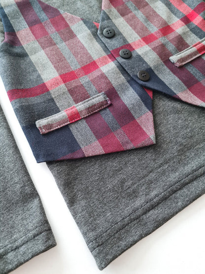 T-shirt med og uden vest 118