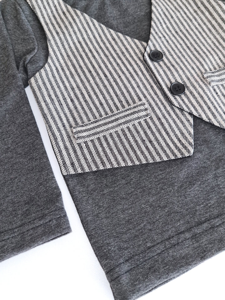 T-shirt med og uden vest 118