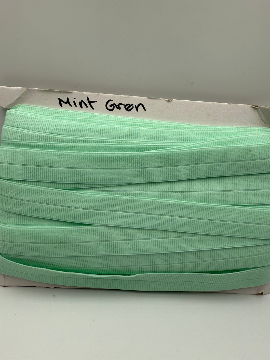 Mint grøn- Foldeelastik 2 cm bred