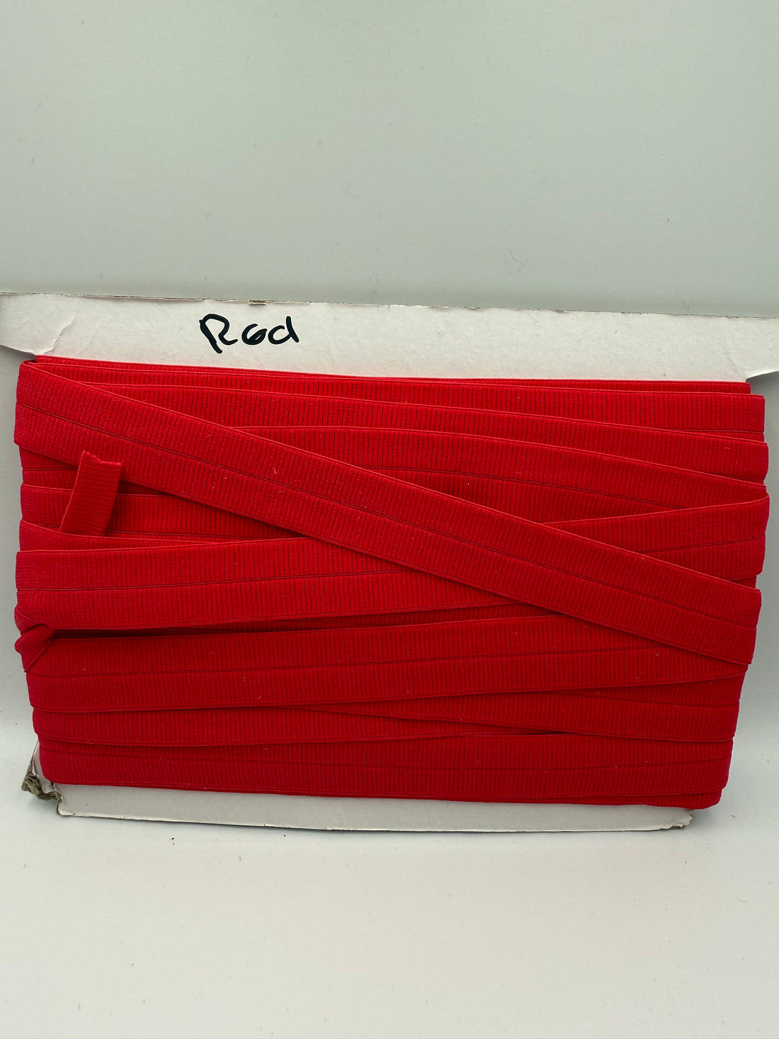 Rød - Foldeelastik 2 cm bred