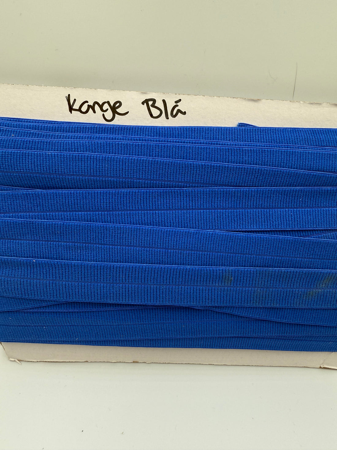 Konge blå- Foldeelastik 2 cm bred