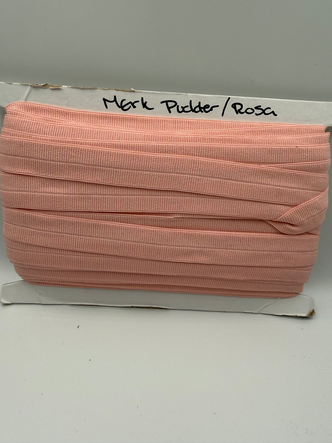 Mørk pudder/Rosa - Foldeelastik 2 cm bred