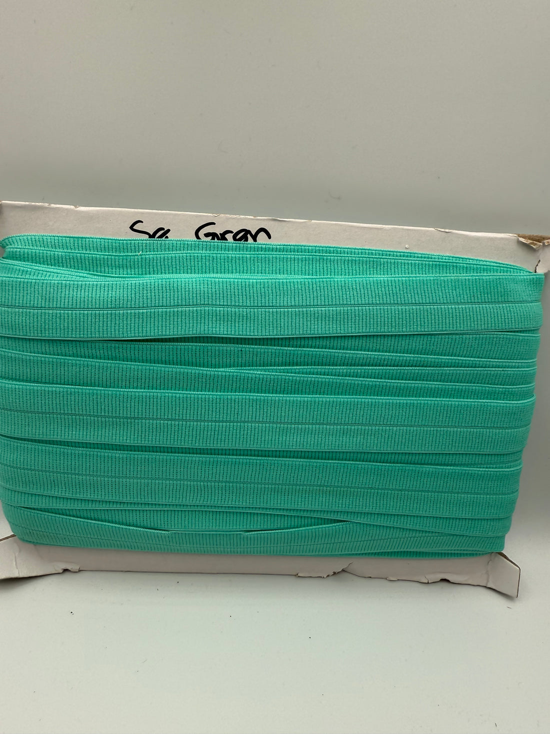 Sø Grøn- Foldeelastik 2 cm bred