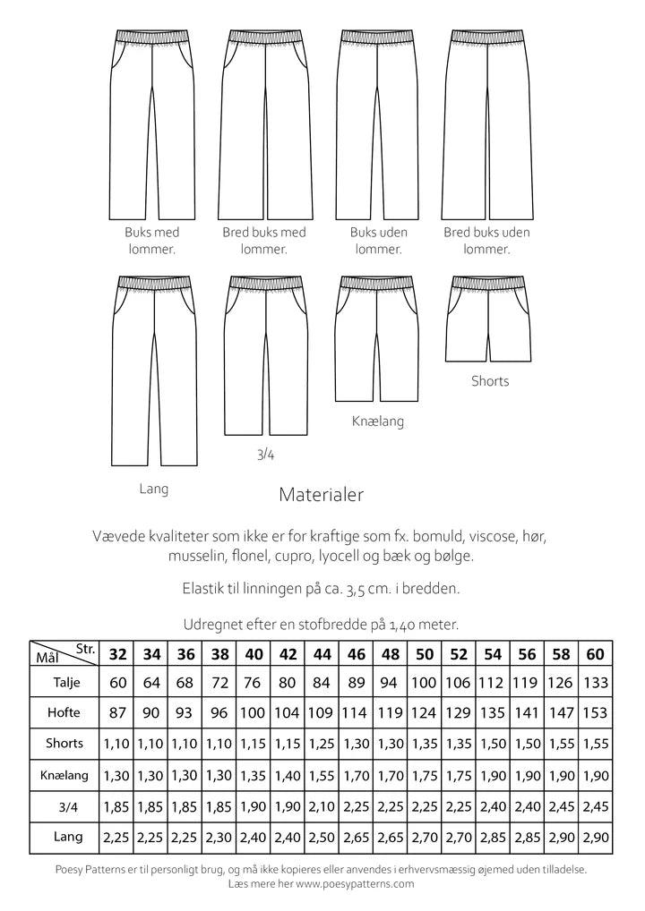 Bukser og shorts 1034