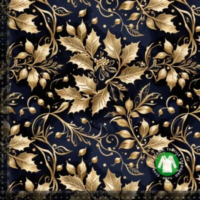Smukke guld blade - Bomulds jersey