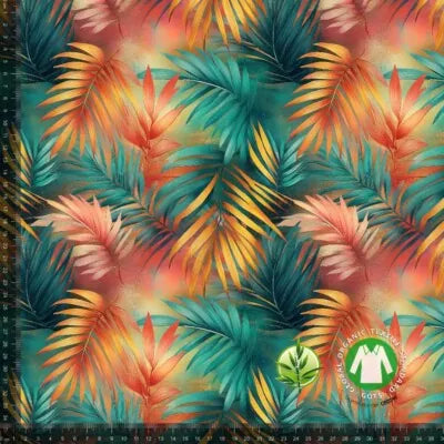 grønne og gyldne blade- Bambus Jersey