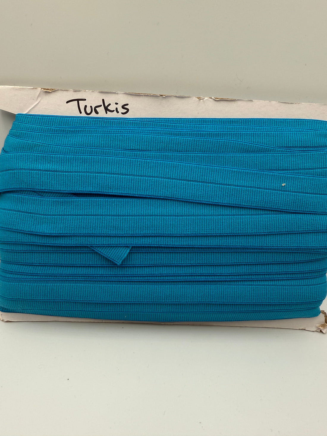 Turkis- Foldeelastik 2 cm bred