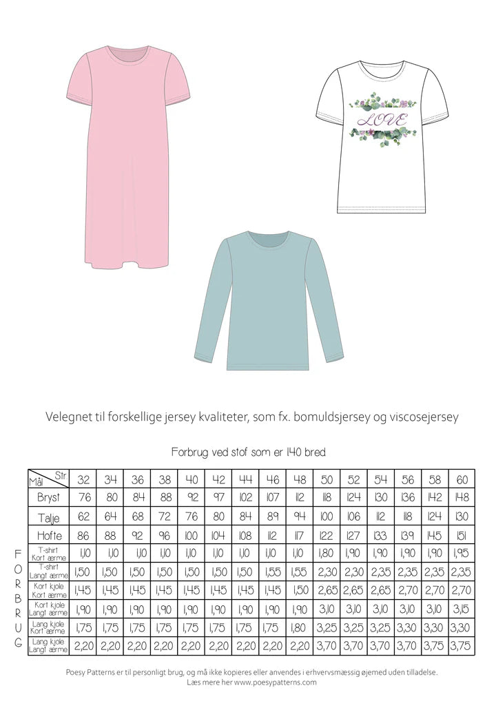 T-shirt &amp; kjole 1009