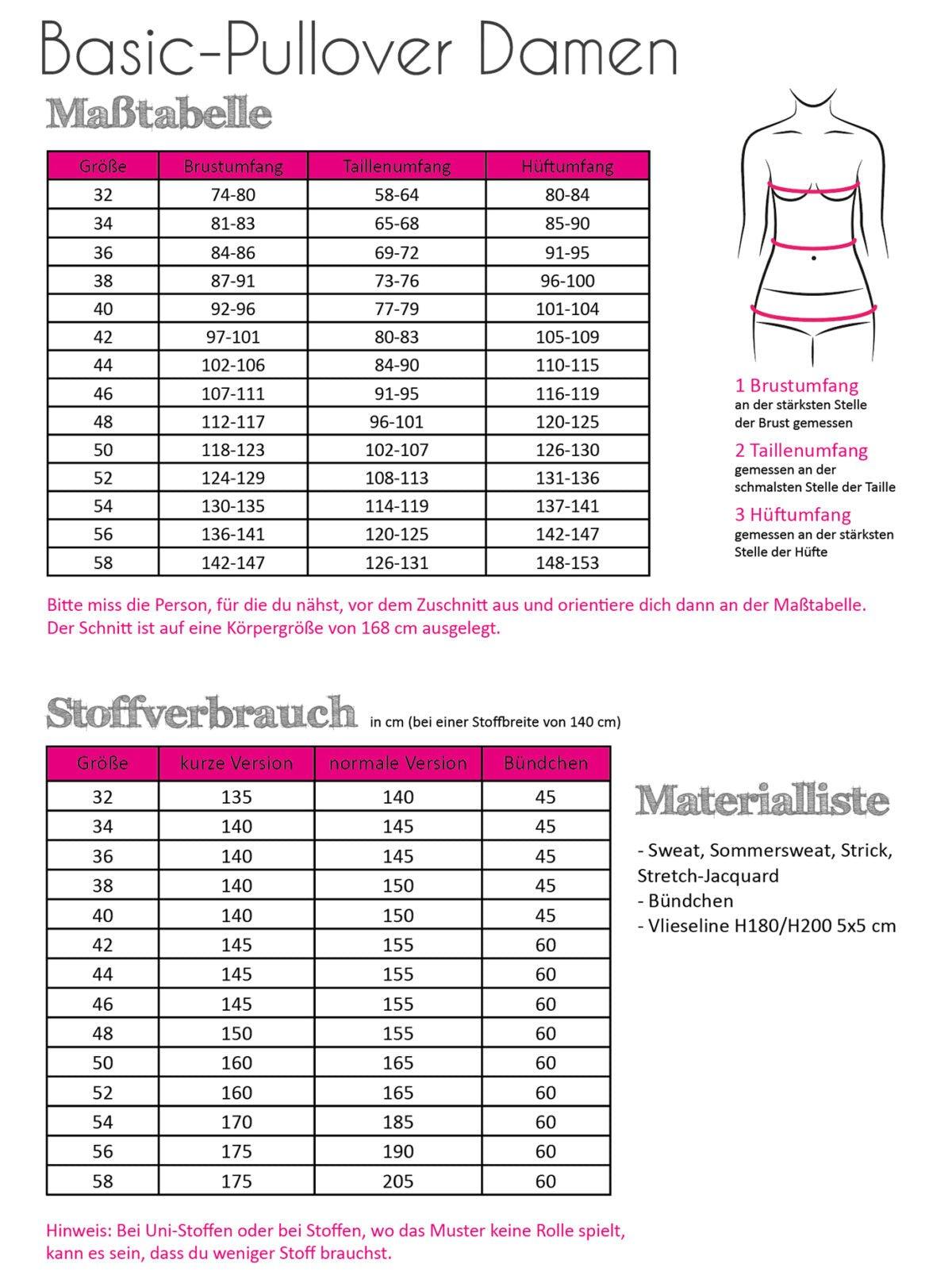 Basic Pull over Str 32 - 58 - Dame - Stofsaksen