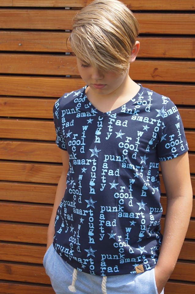 Basic T-shirt, 74 - 164 - BØRN - Fadenkäfer - Stofsaksen