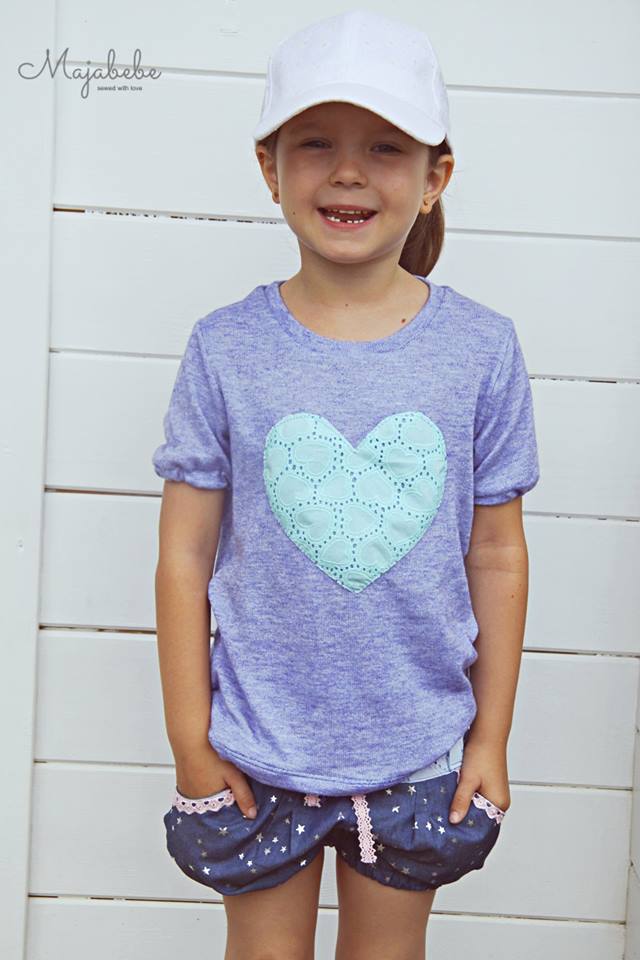 Basic T-shirt, 74 - 164 - BØRN - Fadenkäfer - Stofsaksen