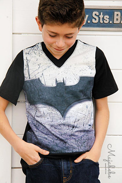 Basic T-shirt, 74 - 164 - BØRN - Fadenkäfer - Stofsaksen