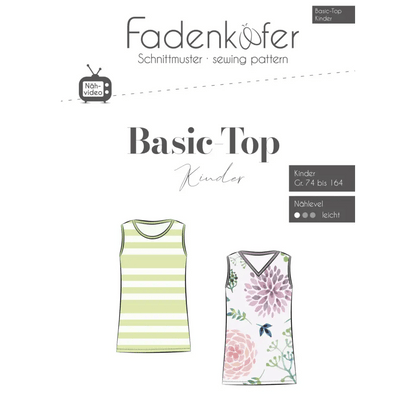 Basic Top, 74 - 164 - BØRN - Fadenkäfer - Stofsaksen