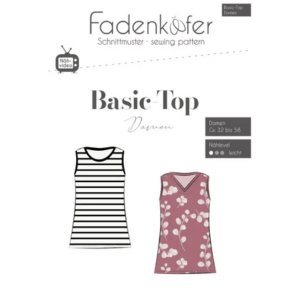 Basic top, DAME - Str 32 - 58 - Stofsaksen