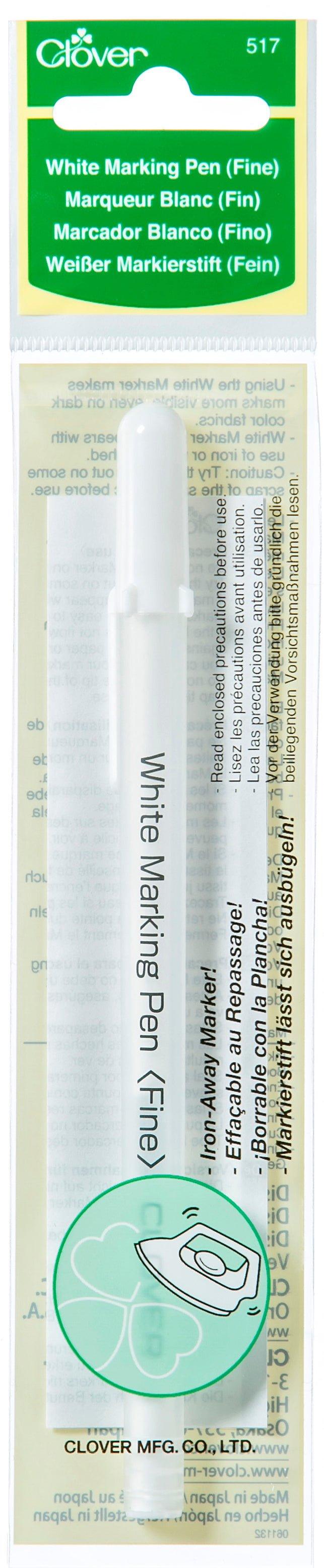 Clover Markerings Pen Hvid - Stofsaksen