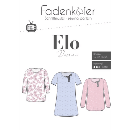 Elo bluse, DAME - Str 32 - 58 - Stofsaksen