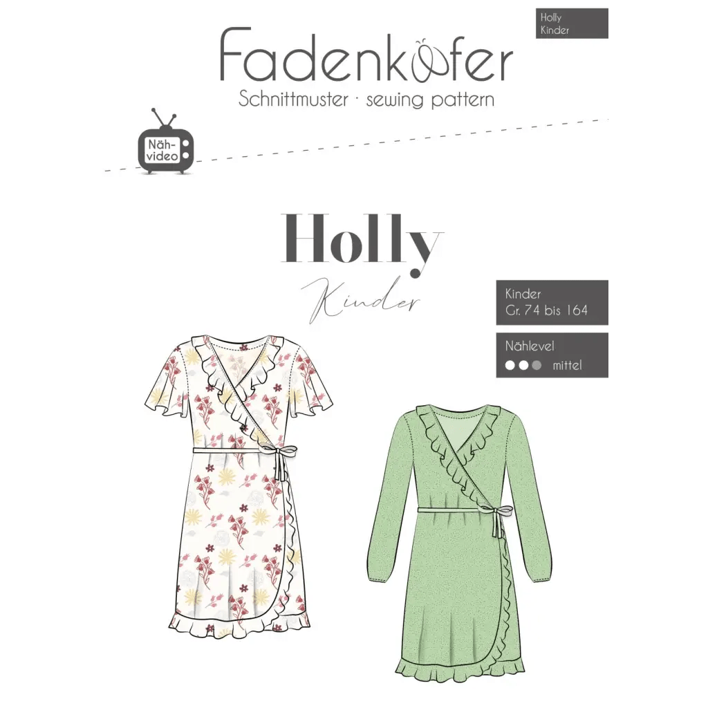 Holly slå om kjole, 74 - 164 - BØRN - Fadenkäfer - Stofsaksen