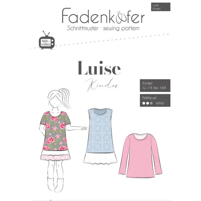 Luise kjole, 74 - 164 - BØRN - Fadenkäfer - Stofsaksen