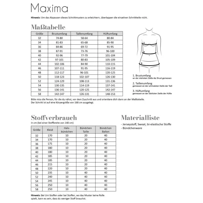 Maxima, DAME - Str 32 - 58 - Stofsaksen