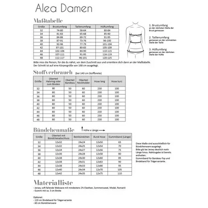 Overall alea, DAME - Str 32 - 58 - Stofsaksen