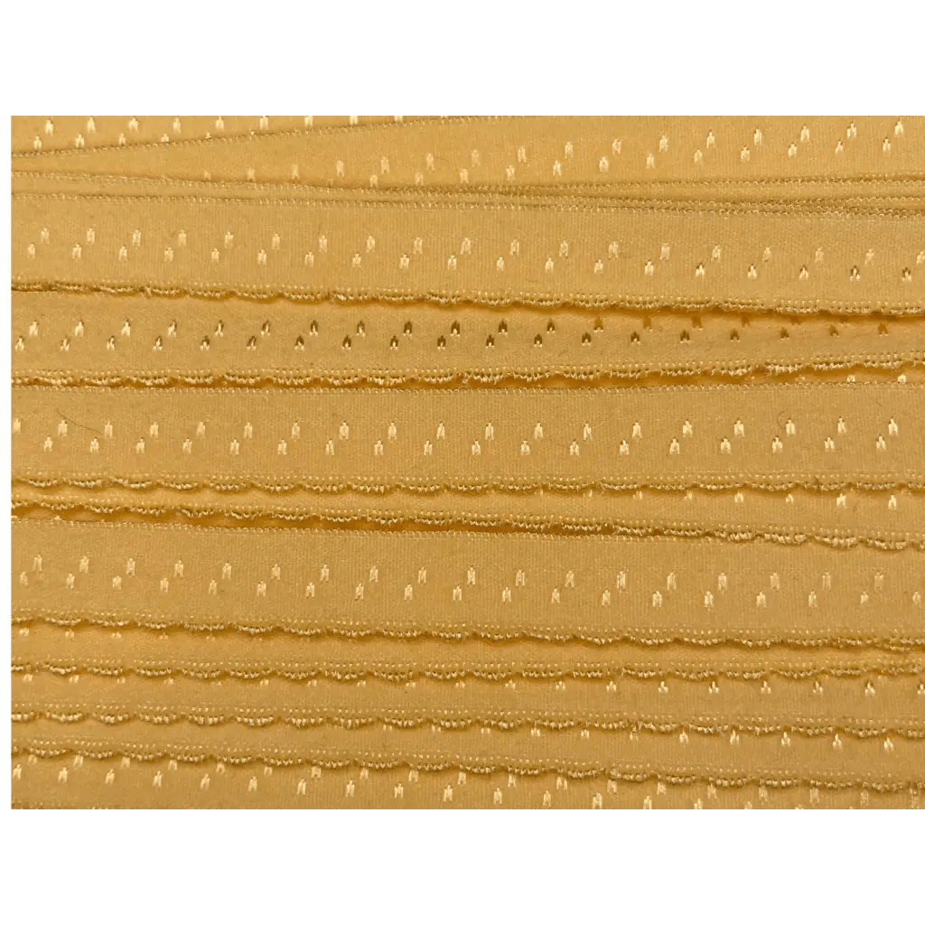 Pastel gul Foldeelastik med tungekant - Stofsaksen