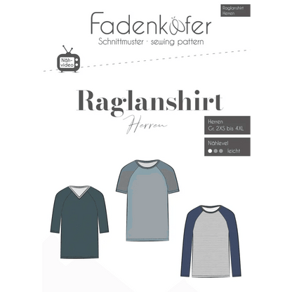 Raglan Basis T-shirt - 2XS - 4XL - Fadenkäfer - Stofsaksen